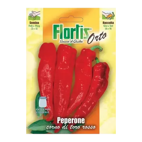 Semi Peperone Corno di Toro Rosso FLORTIS