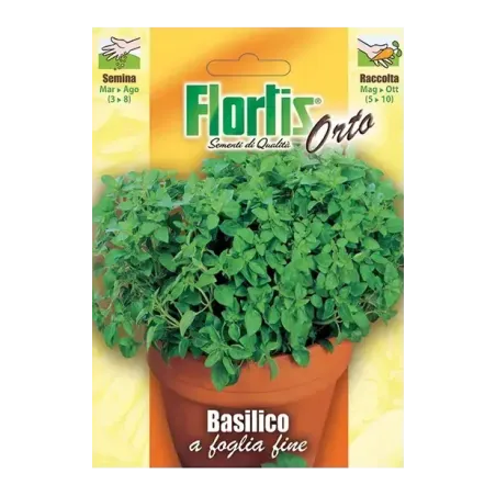 Semi di Basilico a Foglia Fine FLORTIS