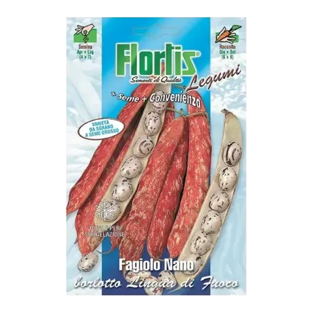 Semi di Fagiolo Nano Borlotto FLORTIS