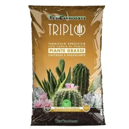 Flortis Terriccio Per Piante Grasse E Succulente - Substrato Poroso 5 Litri - Ideale Per Opuntia, Mammillaria Ed Euphorbia
