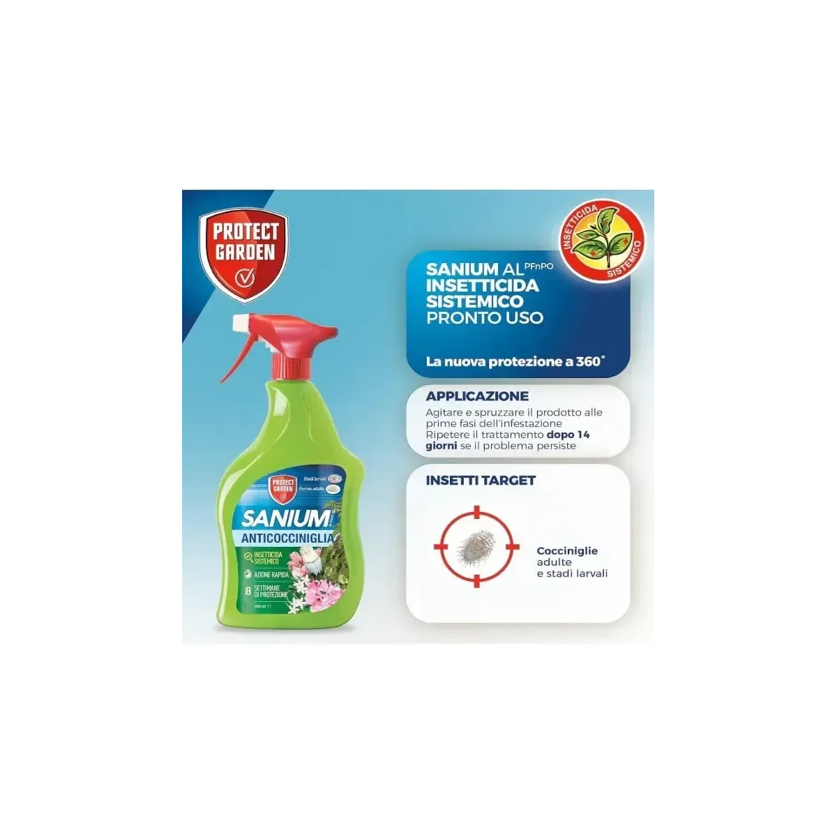 Anticocciniglia Pronto Uso SANIUM Protect Garden