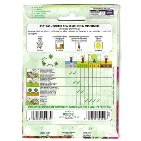 Semi di Portulaca Semplice MIX FLORTIS