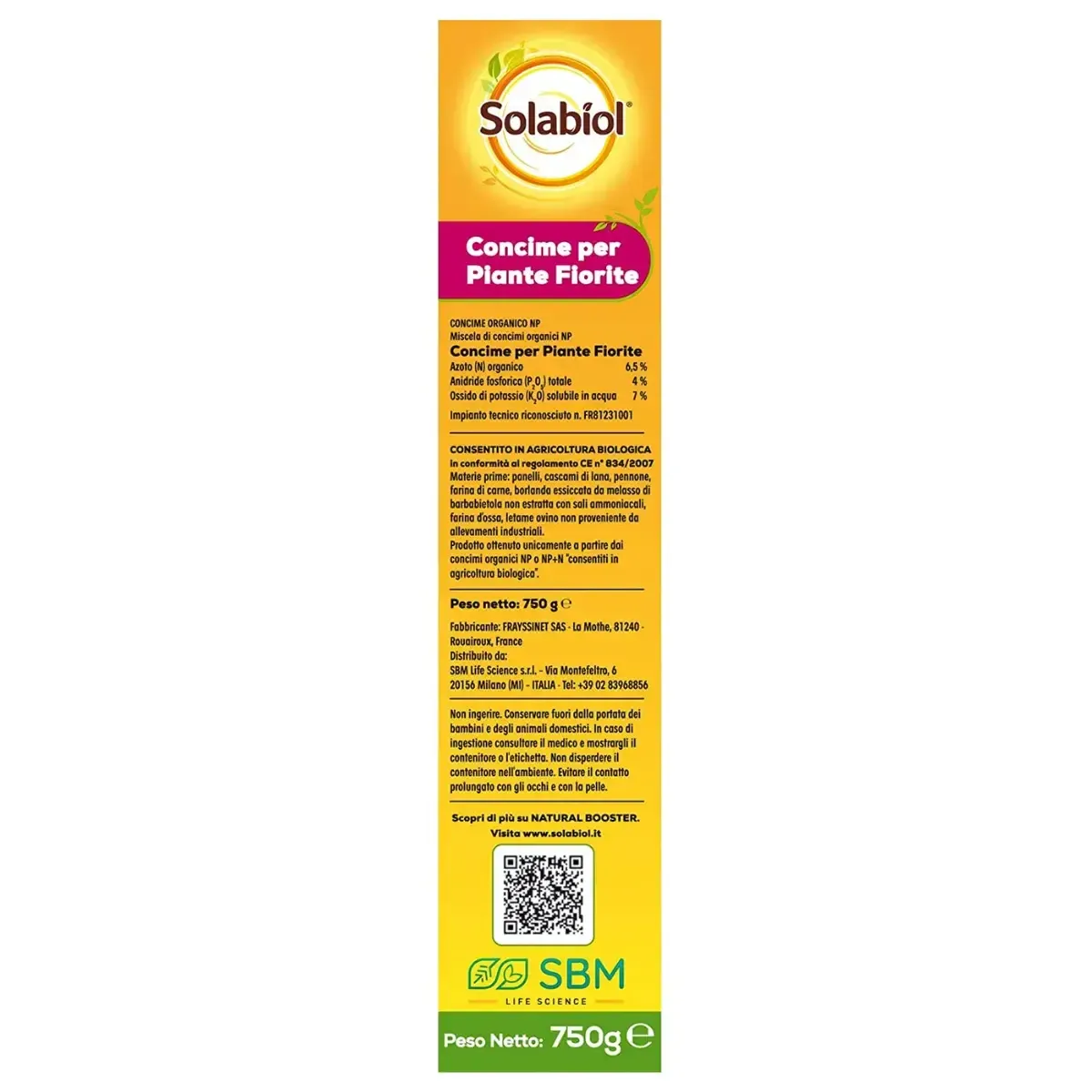 Concime per Piante Fiorite Granulare BIO SOLABIOL