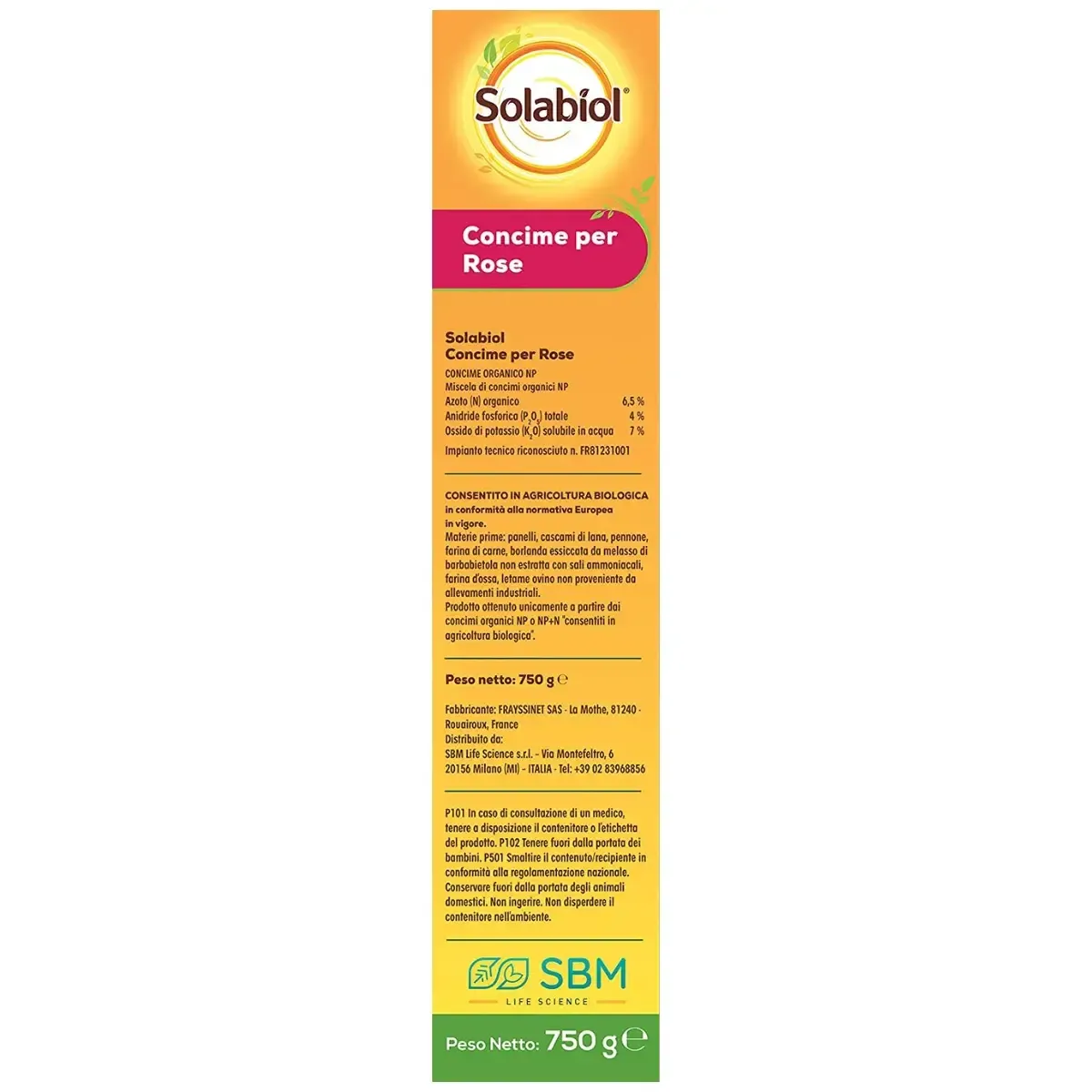 Concime per Rose Granulare BIO SOLABIOL