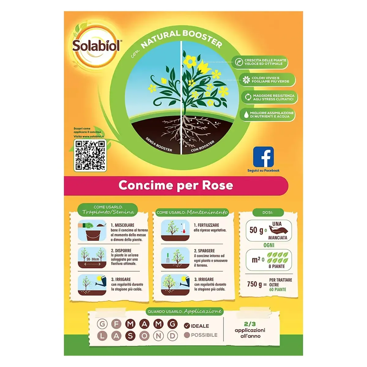 Concime per Rose Granulare BIO SOLABIOL