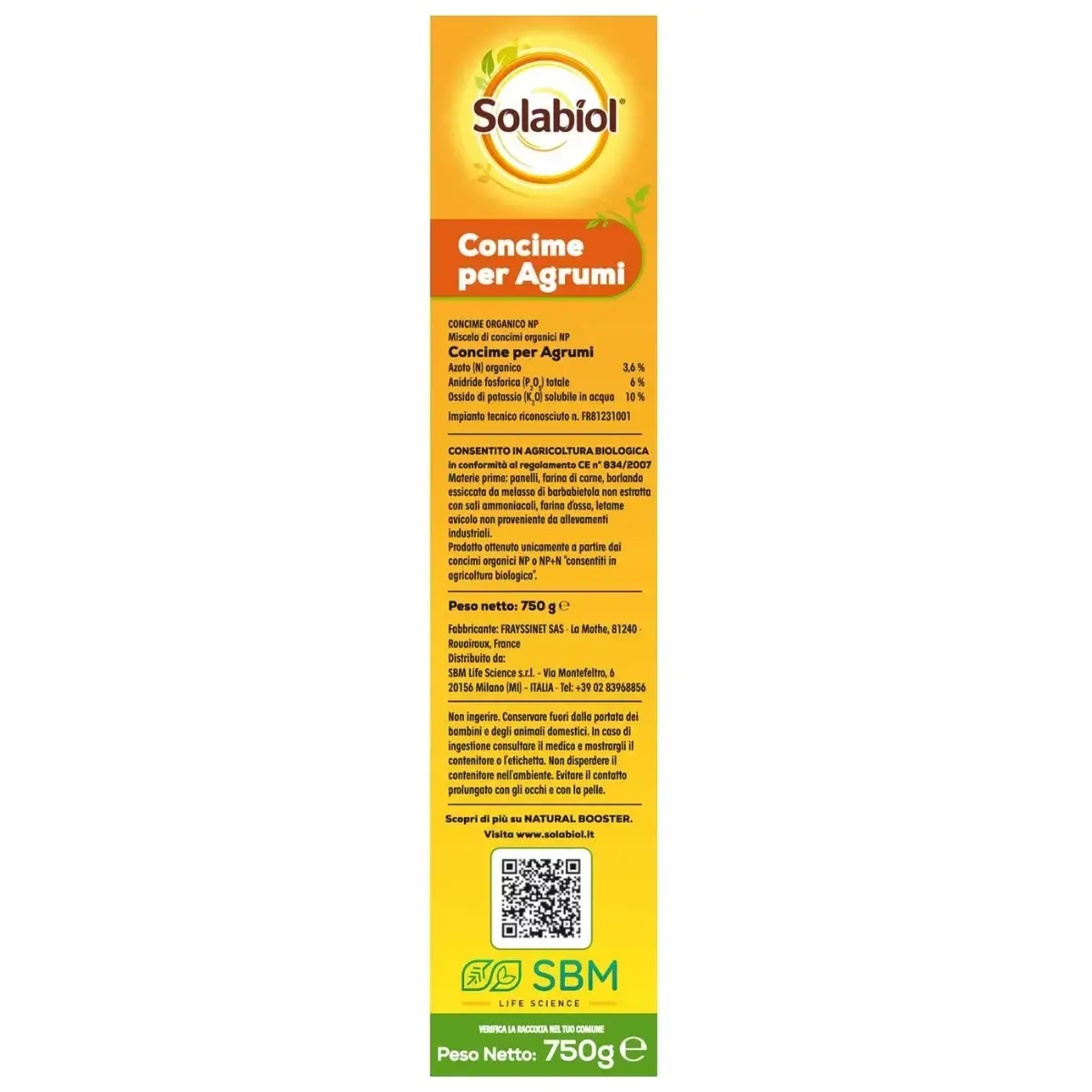 Concime per Agrumi Granulare BIO SOLABIOL