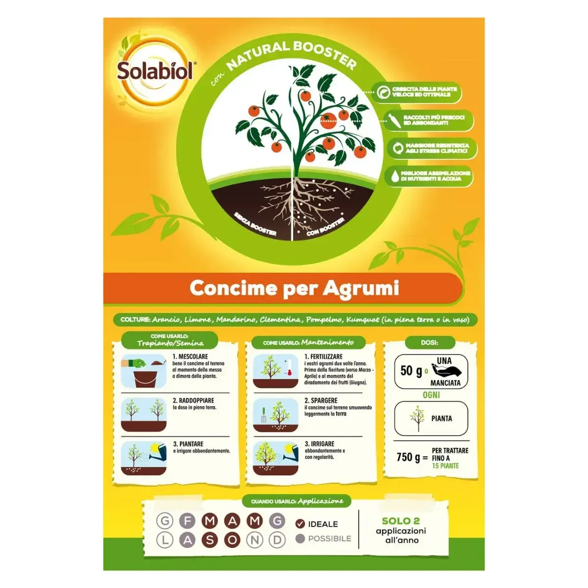 Concime per Agrumi Granulare BIO SOLABIOL