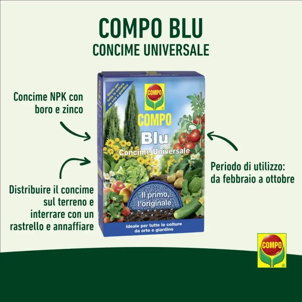 Concime Blu Universale Granulare NPK COMPO