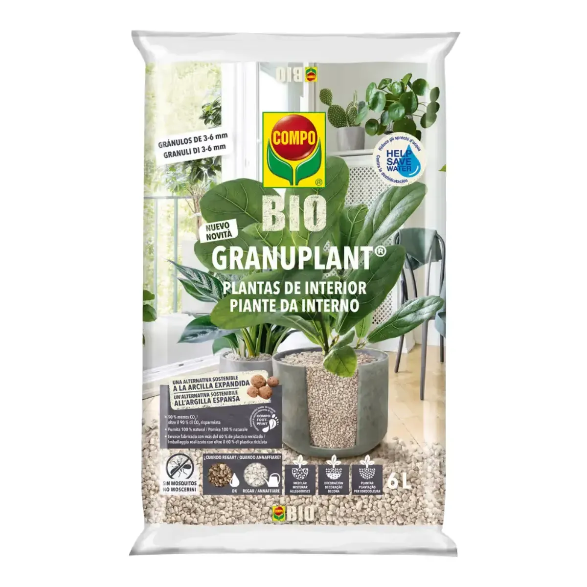 Granuplant da Interno Pomice Fine COMPO BIO