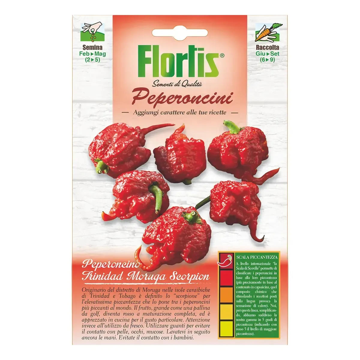 Semi di Peperoncino Trinidad Moruga Scorpion FLORTIS