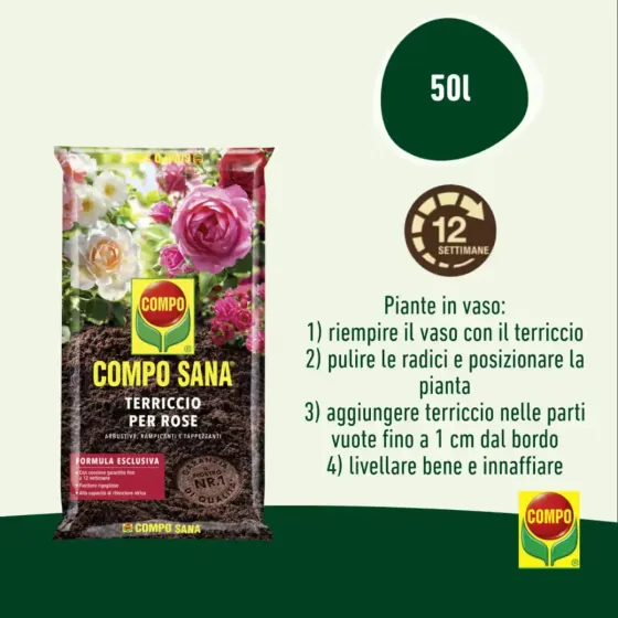 Terriccio Rose Concimato COMPO SANA