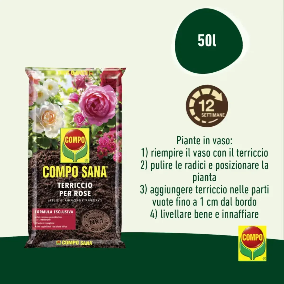 Terriccio Rose Concimato COMPO SANA