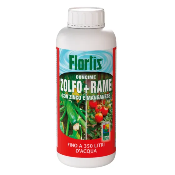 Concime Fungicida Zolfo e Rame con Zinco e Manganese Liquido FLORTIS