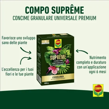 Concime granulare universale SUPREME 6 mesi COMPO