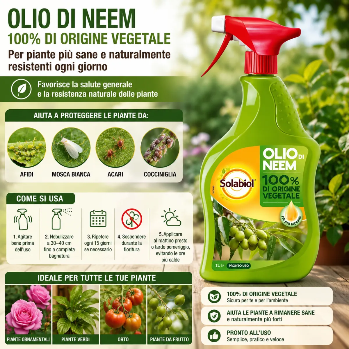 Olio di Neem Pronto Uso SOLABIOL