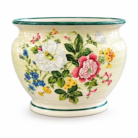 Coprivaso in Ceramica Camelie Facciolini