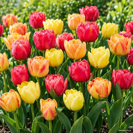 Tulipani Symbiose Mix in fiore – immagine generata con IA
