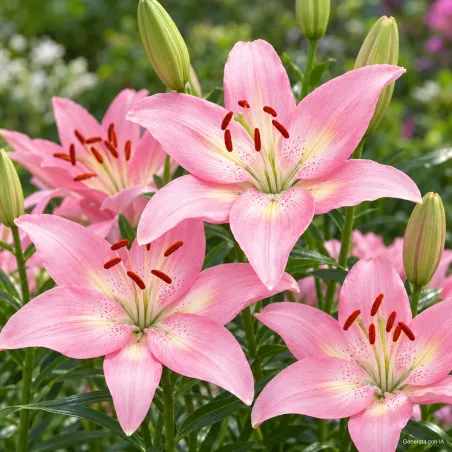 Lilium Rosa Asiatico in fiore – immagine generata con IA