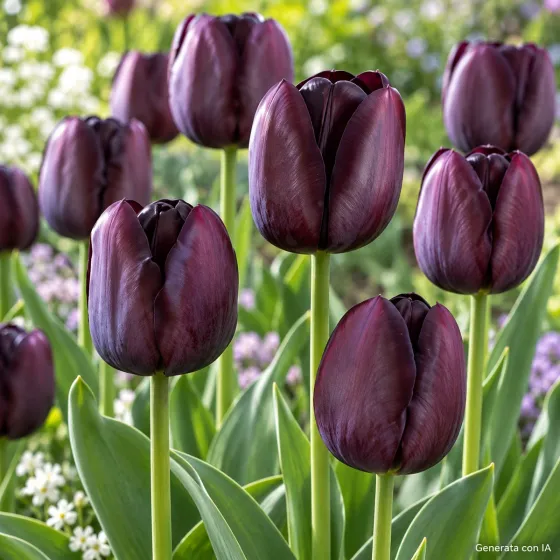 Tulipano Nero in fiore - immagine generata con IA