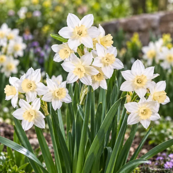 Narcisi bianchi in fiore - immagine generata con IA