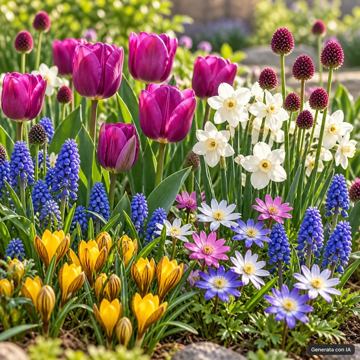 Garden Mix JUB Holland - rappresentazione del mix di fiori multicolore generata con IA
