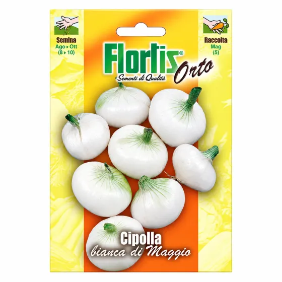 Bustina di semi di Cipolla Bianca di Maggio Flortis