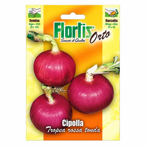 Bustina di semi di Cipolla Rossa di Tropea Tonda Flortis