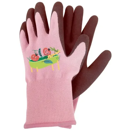 Guanto da Giardino Bimbo VERDEMAX Junior Rosa, dorso e palmo