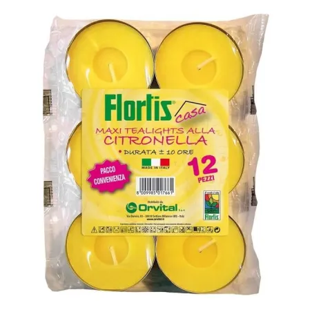 Maxi Tealights alla citronella FLORTIS
